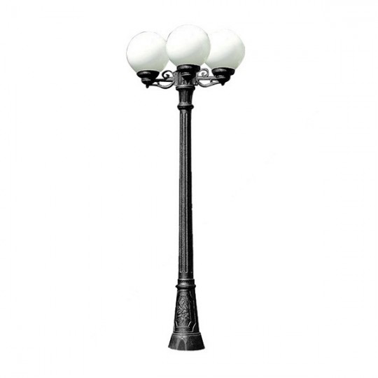 GIGI/BISSO/G250 3L crna stubna lampa gore/dole IP55 3xE27 filament LED 6W 2700K-sijalica uključena uz proizvod G25.156.S30.F1R Fumagalli