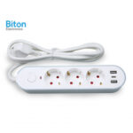 PRENOSNA PRIKLJUCNICA GS03KU 3/3met, 2 USB, TIP C - Slika 4
