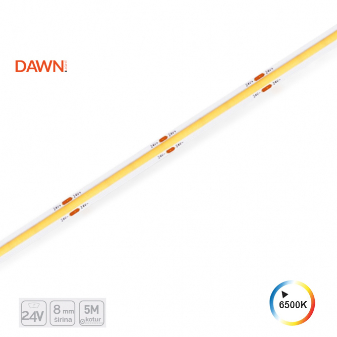 dawn-led-traka-24v-96wm-6500k-ip20-hl-cob-w-5m-8mm DAWN LED TRAKA HL COB W 24V IP20 (5met, 9.6W/m, 8mm) - Slika 1