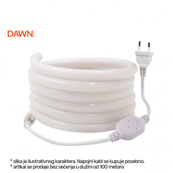 led-neon-flex-crevo-220v-7wm-4000k-ip65-kl-2835-120-4000k-o14mm LED NEON FLEX KL-2835-120-4000K 220V IP65 (100met,7W/met, o14mm) - Slika 1
