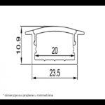 LED PROFIL LL-ALP013-R KOMPLET CRNI