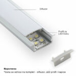 LED PROFIL LL-ALP013-R KOMPLET SIVI - Slika 2