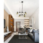 LUNA 111 LUSTER 4*E14 GOLD/BLACK - Slika 3