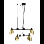 LUNA 111 LUSTER 4*E14 GOLD/BLACK - Slika 4