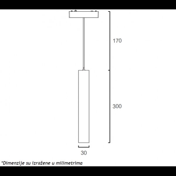 MAGNETIC SLIM VISILICA LED26-D300 6W 3000K 24° 48V DC CRNA