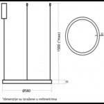 VESTA 356 VISILICA 48W 4000K CRNA O580*1500mm - Slika 3